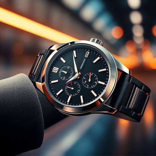 A stylish advertisement for a luxury watch brand, featuring sophisticated visuals and a smooth camera movement.